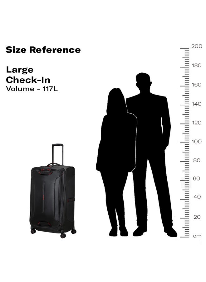 Samsonite Ecodiver Suitcase Check-In Size 79 cm, 4 Spinner Wheels, 100% Recycled Pet, Black|ID Tag|Front Pocket Compartment|TSA Lock|Water Resistant Material - 3 Years International Warranty - Image 5